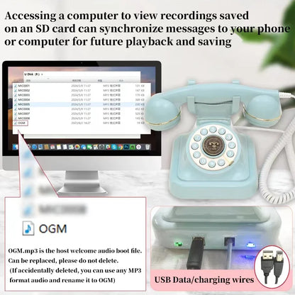 Wedding Audio Phone Guestbook Banquet Guests Voice Sign-In Phone Party Audio Blessing Message Phone Audio Book Phone