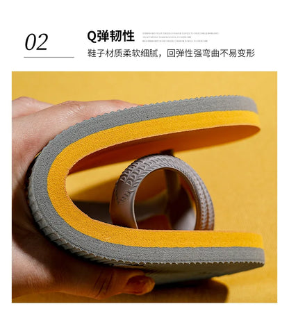 Men's Flip Flops 2025 Summer New Casual Versatile Clip Toe Beach Shoes Trendy Outerwear Anti Slip Cool Slippers