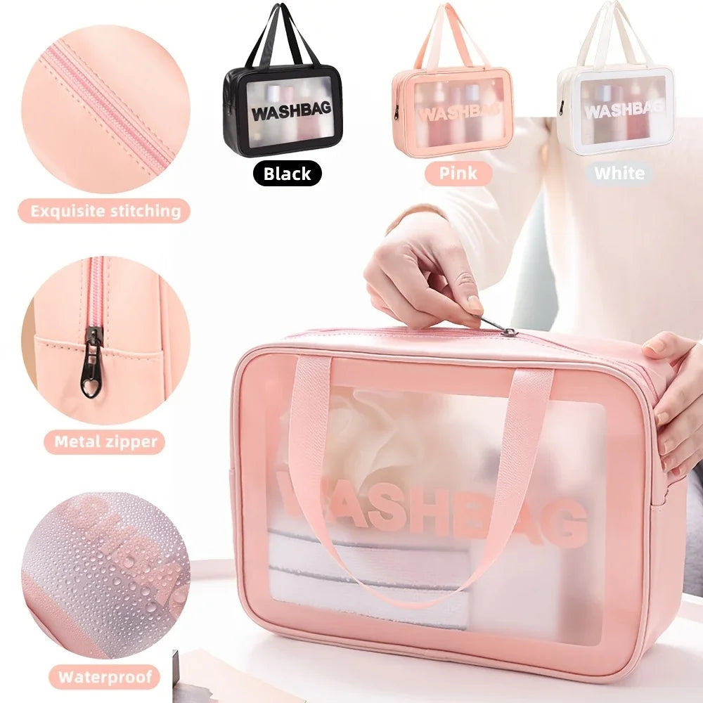 4-Piece Skin Care Gift Set: Ice Roller, Coral Fleece Headband, Makeup Bag and Cleansing Brush - Beauty Tools, Headband