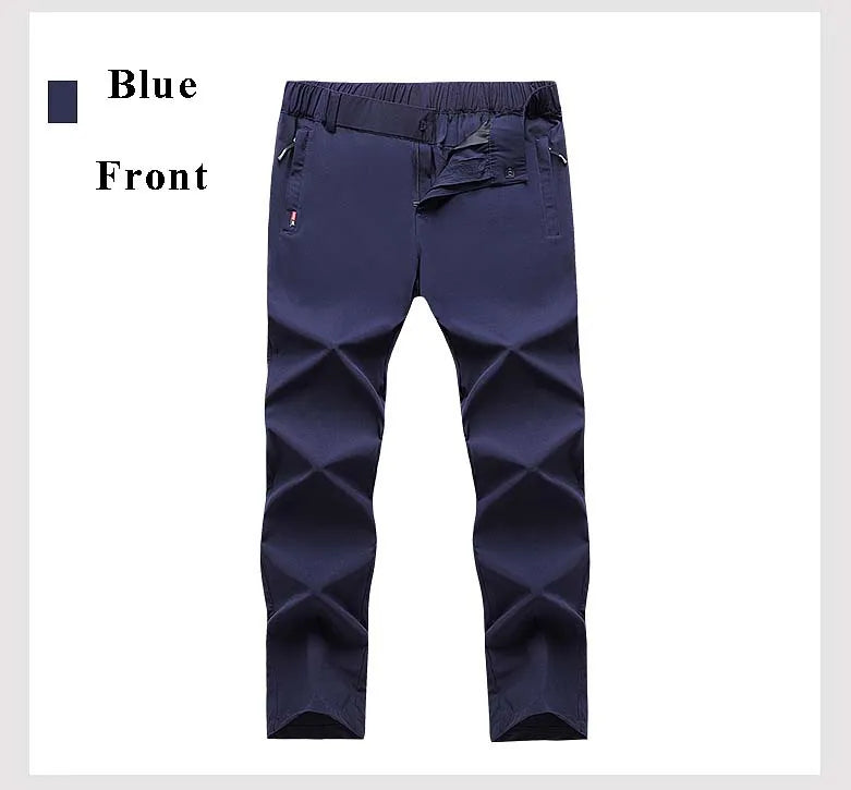 New Elastic Mens Hiking Pants Summer Quick Drying Waterproof Breathable Ultra Thin Outdoor Climbing Trekking Mens Trousers PN69