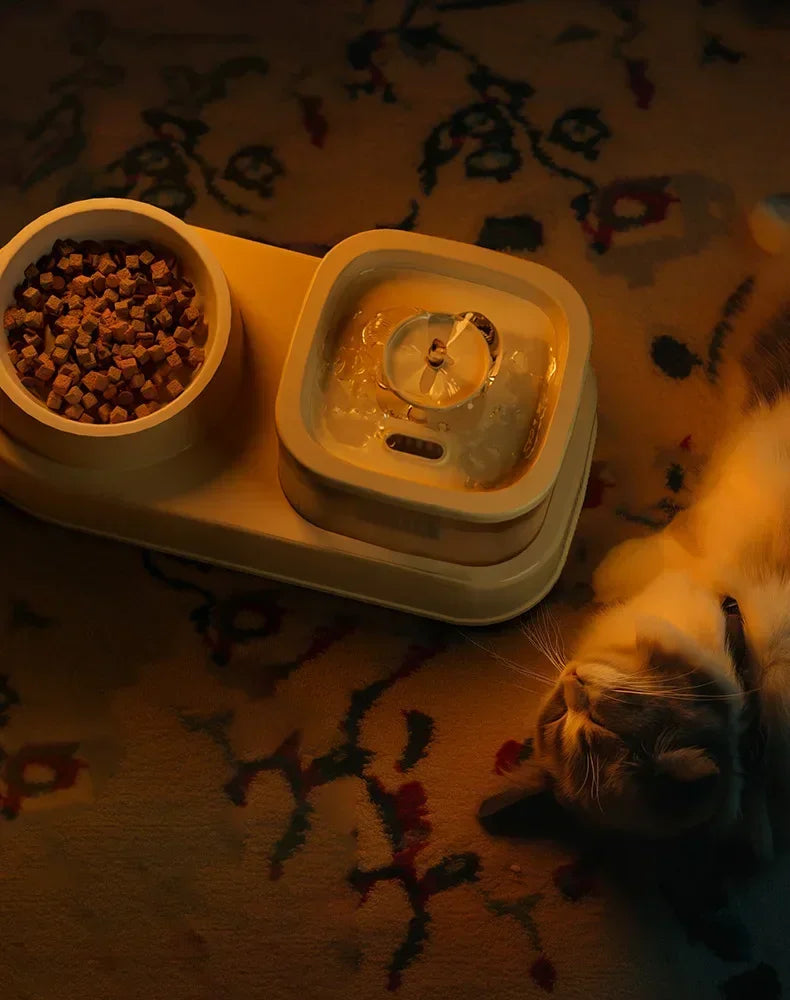 2 In 1 Pets Water Fountain Auto Filter USB Electric Mute Cat Drinker Bowl Pet Feeder Recirculate Filtring Drinker For Cats Water