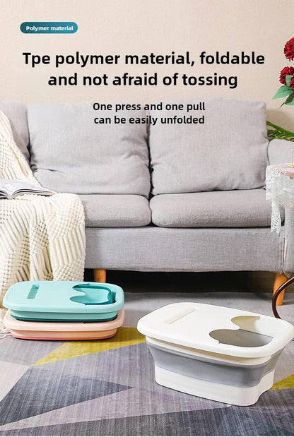 Foldable Footbath Massage Bucket Soaking Bucket Folding Basin Spa Foot Bath Bucket Household Sauna Bathtub Pedicure Bath Bathtub