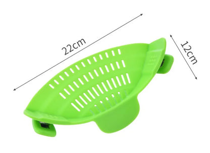 1pc Adjustable Silicone Clip-On Strainer for Pots, Pans, and Bowls - Handheld Drainer for Noodles, Pasta