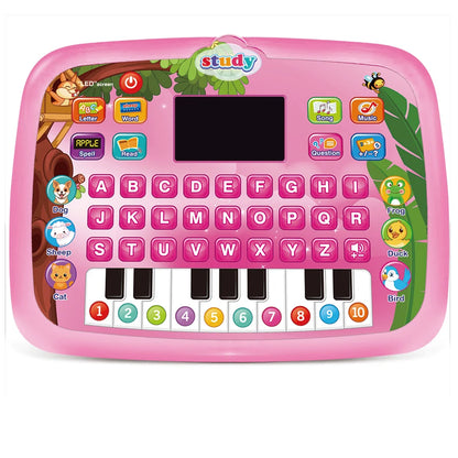 Educational Learning Computer for Kids 3+, Interactive Touchscreen Games, Portable Study Machine with ABCs/Numbers, Birthday Gif