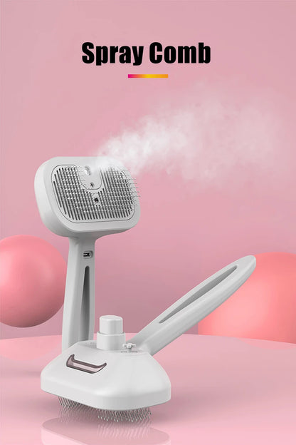 Type-c Rechargeable Pet Spray Disinfection Self-cleaning Comb Pet Massage Comb Steam Brush for Hair Care