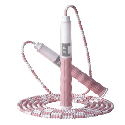 2.8M Exercise Rope Jump Rope Bamboo PVC Beginner Adult Child Soft Beaded No Tangle Segmented Fitness Skipping Cable Workout