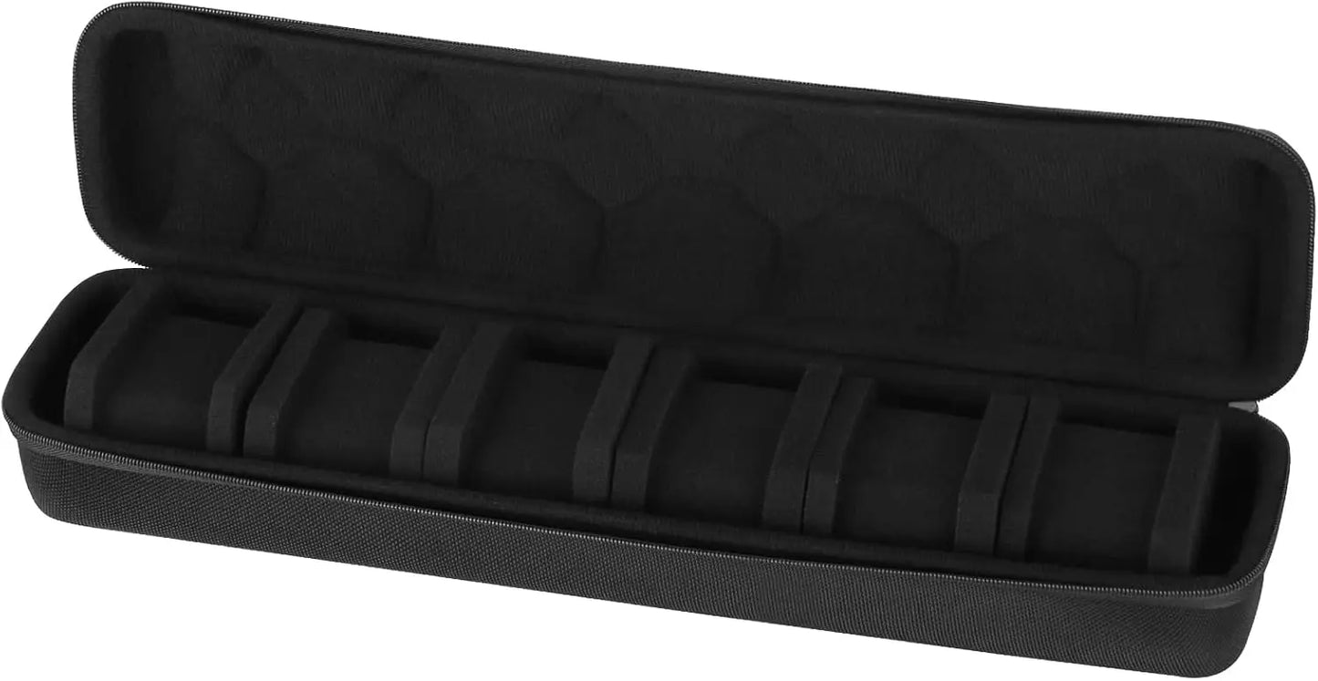6 Slots Watch Roll Storage Box Portable Watch Travel Case Watch Organizer Watch Display Holder for Wristwatches and Smart Watch