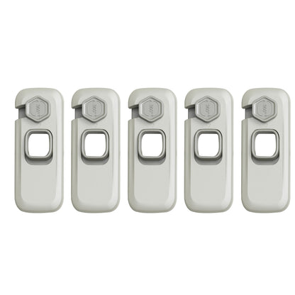 5pcs Home Refrigerator Lock Self-Adhesive Fridge Freezer Door Catch Lock Toddler Kids Child Cabinet Safety Lock Baby Safety Lock