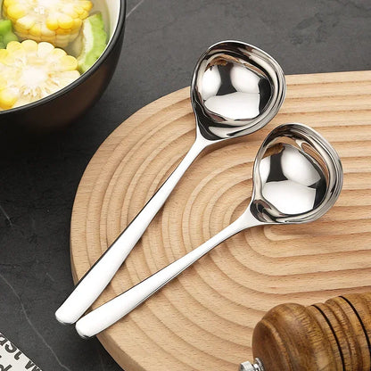 1pc Stainless Steel Thickening Spoon Creative Long Handle Durable Hotel Hot Pot Spoon Soup Ladle Home Kitchen Essential Tools