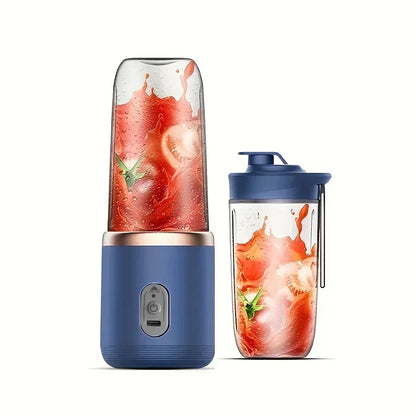 Portable 2 Cup Electric Juicer Blender - USB Rechargeable, 6 BladeCordless Personal Blender for Fruits and Vegetables