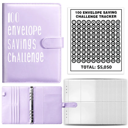 100 Envelope Cash Savings Challenge, Saving Challenge Envelop Book, Budget Envelope Financial Assistant, A5 Size Cash Binder