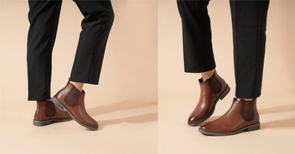 Chelsea Boots High Quality Mens Casual Dress Business Shoes Comfortable Fashion Leather Men Boots