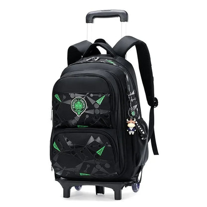 School Rolling Backpacks School bags for Boys Trolley bag with Wheels Waterproof Orthopedic School Bag Student Wheeled Backpack
