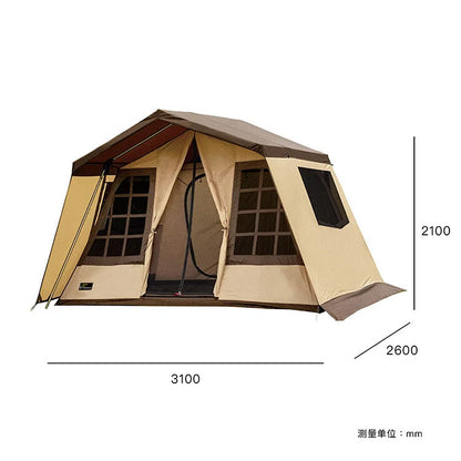 Multi Person Camping Cabin Outdoor Rain Proof Camping Luxury Villa Camp Large Tent