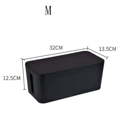Cable Storage Box Desktop Power Strip Storage Box Dustproof Socket Storage Box Home Wire Case Wire Management Cable Organizer
