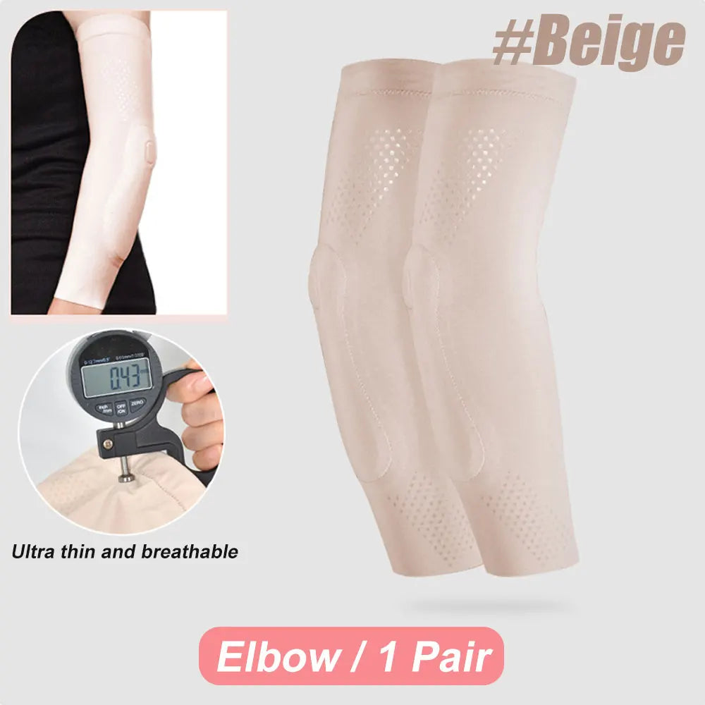 1 Pair Sports Ultra-thin Knee Pads Volleyball Extreme Sports Kneepad Brace Elbow Support Dancing Yoga Elastic Gym Knee Protector