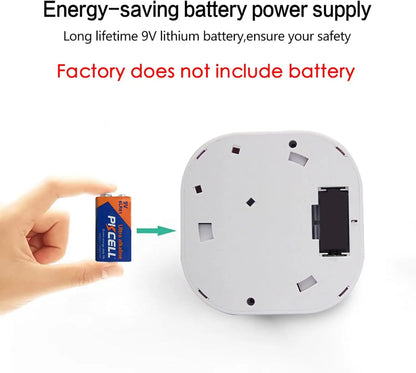 Smart Smoke Detector Fire Alarm with Replaceable Battery, Wi-Fi Smoke Detector, Real-Time App Notifications