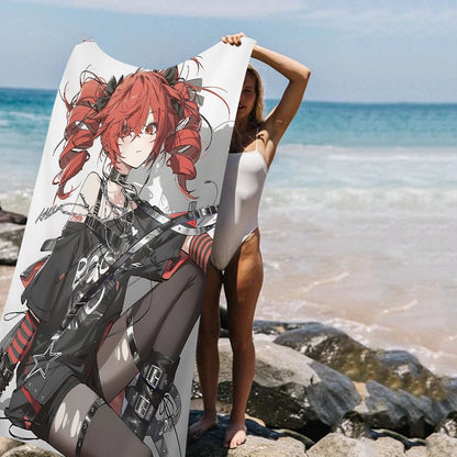 T-TETO K-Kasane Anime Cartoon Beach Towel Cute Kawaii Room Decor Bath Girls Children Hand Towels For Bathroom Shower