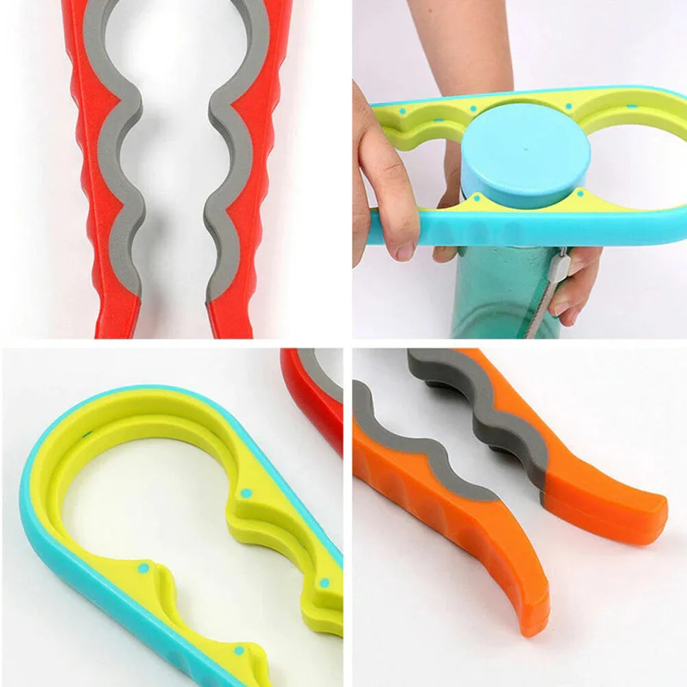 4-in-1 Universal Jar Opener Multifunction Handy Screw Cap Jar Openers Can Lid Opener Bottle Can Lid Grip Wrench Kitchen Gadgets