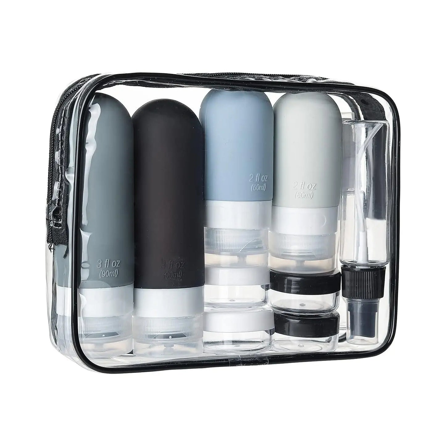16pcs Leak Proof Travel Bottle Set Silicone Containers For Toiletries And Conditioner Shampoo Lotion Cosmetic Refillable Bottle