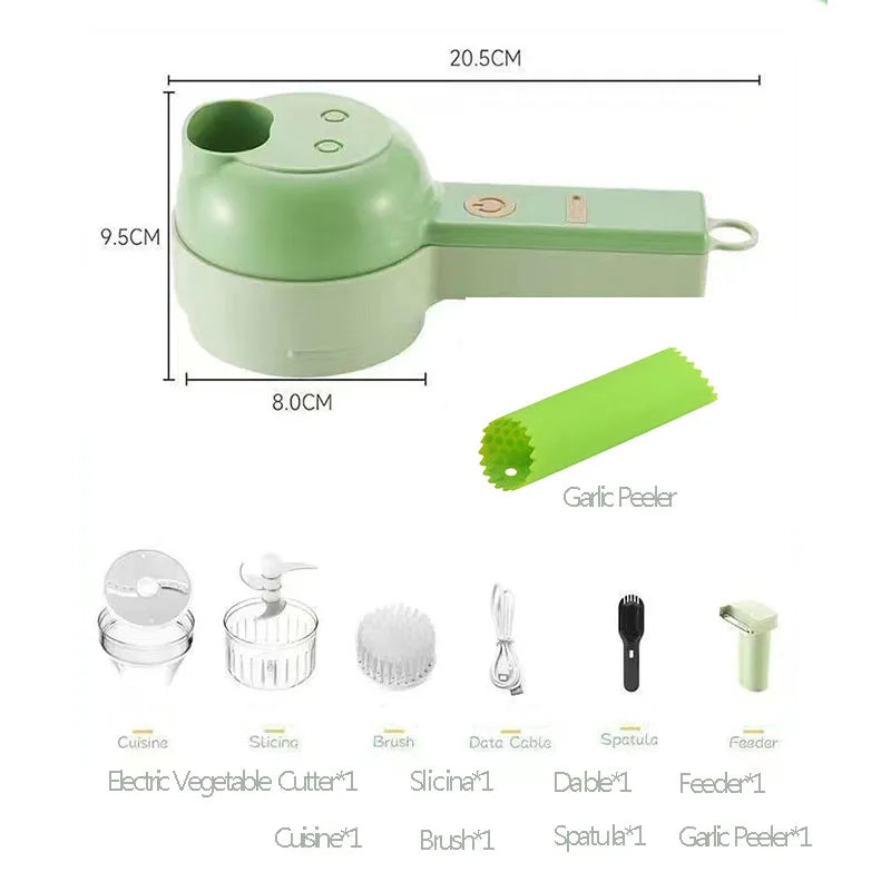 Electric Mini Garlic Chopper Portable USB Vegetable Chopper Onion Mincer Food Processor for Chili Fruit Meat Kitchen Supplies