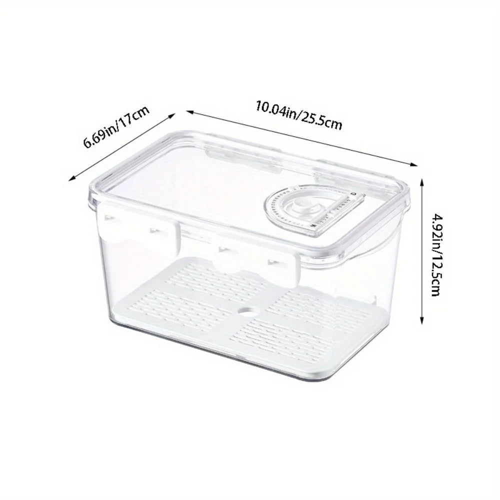 1Pcs Bread Box 3 Size Rectangular Bread Storage Boxes with Time Recording Clear Loaf Bread Container Airtight Bread Keeper Box