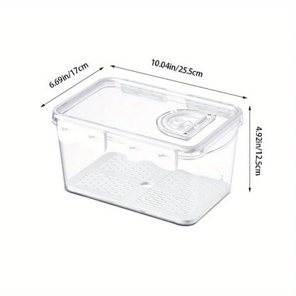 1Pcs Bread Box 3 Size Rectangular Bread Storage Boxes with Time Recording Clear Loaf Bread Container Airtight Bread Keeper Box