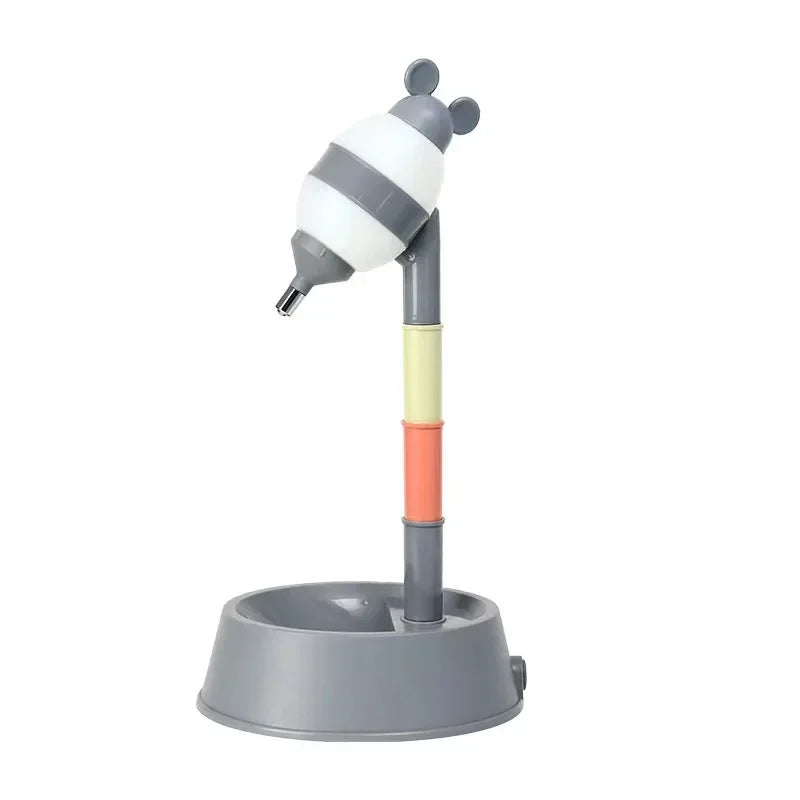 Pet integrated water dispenser, dog basin feeding, cat water dispenser, vertical dog water kettle, high pitch licking, rolling