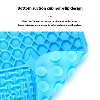 Silicone Pet Dogs Lick Mat Pet Dog Cat Slow Food Plate for Dog Bathing Distraction Dog Sucker Food Training Dog Feeder Supplies