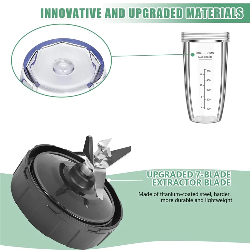 【Today Only@】Ninja Blender Cups Replacement Lender Cups Replacement Compatible For Nutri Ninja Blenders Ninja Blender Accessorie