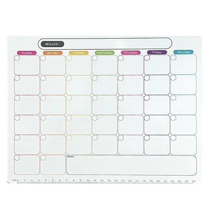 A refrigerator magnet ,monthly and weekly planner, magnetic calendar sticker, soft magnetic note sticker, message board