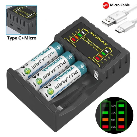 4 Slot Electric AAA Battery Charger Intelligent Fast with LED Indicator Usb Chargers For AA/AAA Ni-MH/Ni-CD Rechargeable Battery