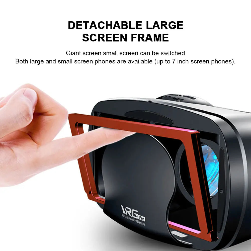 Virtual Reality 3D VR Headset Smart Glasses Helmet for Smartphones Cell Phone Mobile 7 Inches Lenses Binoculars Goggles Devices