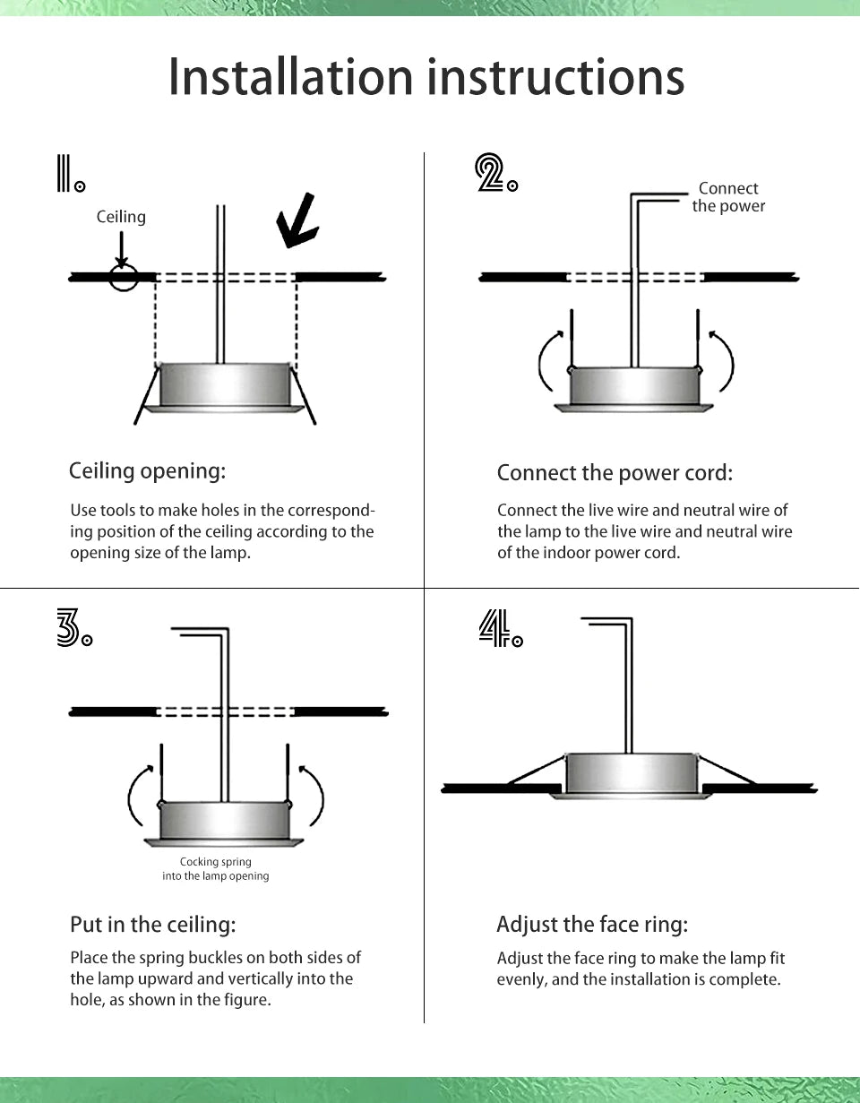 LED Downlight 5W 9W 12W 15W 18W White Body Round Led Ceiling Light DC 12V 24V AC 110V 220V Bedroom Kitchen Indoor LED Lighting