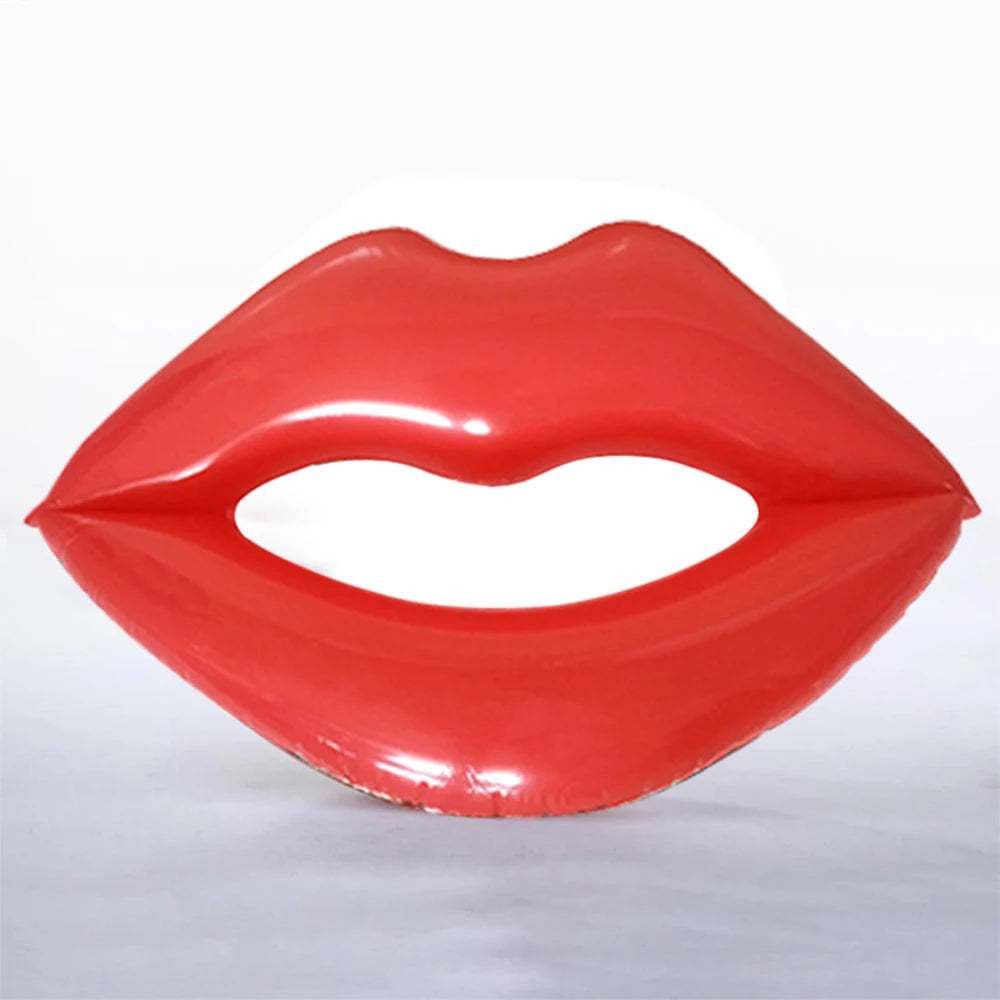 Red lip swimming ring Inflatable pool flash swimming ring swimming tool pool lifebuoy swimming pool float adult pool