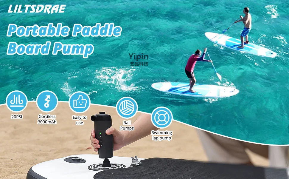 Electric Air Pumps Wireless Inflator Plastic Rechargeable for Camping Gear Paddle Board Pool Toys Tire Quick Inflation