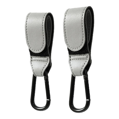 Baby Stroller Hook Fashion PU Leather Adjustable Pram Hook Cart Organizer Diaper Bag Hanger Children Boy Girl Travel Accessories