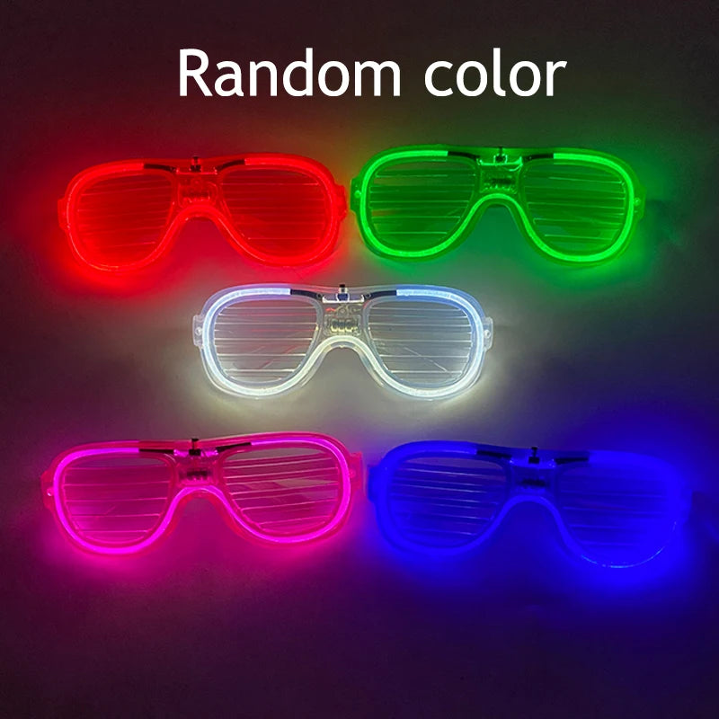 Light Up LED Glasses 5 Colors Heart Shape Glow Glasses Glow in The Dark Party Supplies Neon Party Favors for Kids Adults