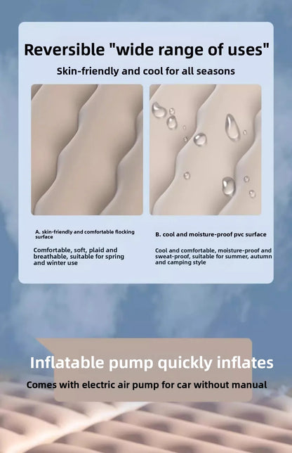 Airbed Household Outdoor Single Double Air Bed Thickened Folding Inflatable Convenient Mattress Sleep Rest for Car SUV Travel