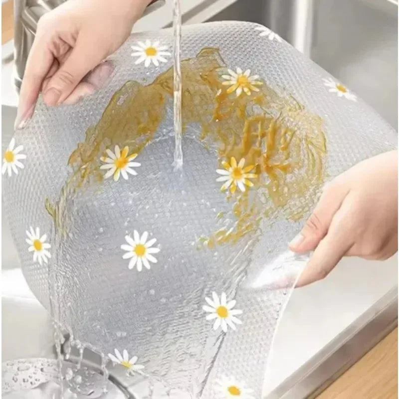 Non-Slip Drawer Mat Thicken Flower Pattern Shelf Cover Liners Waterproof Cabinet Pads EVA Placemat Table Fridge Pad Desk Covers