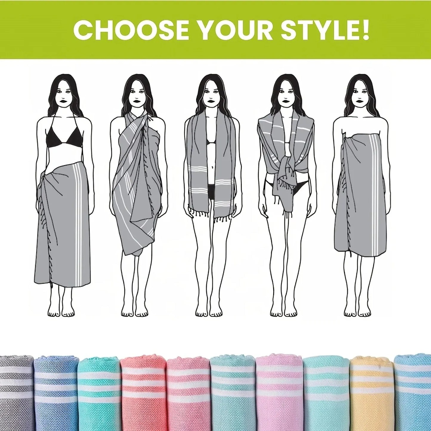 100X180cm Turkish Beach Towel Oversized Sand Free Tassel Quick Dry Swim Extra Large Light Travel for Adults Gifts Accessories ﻿