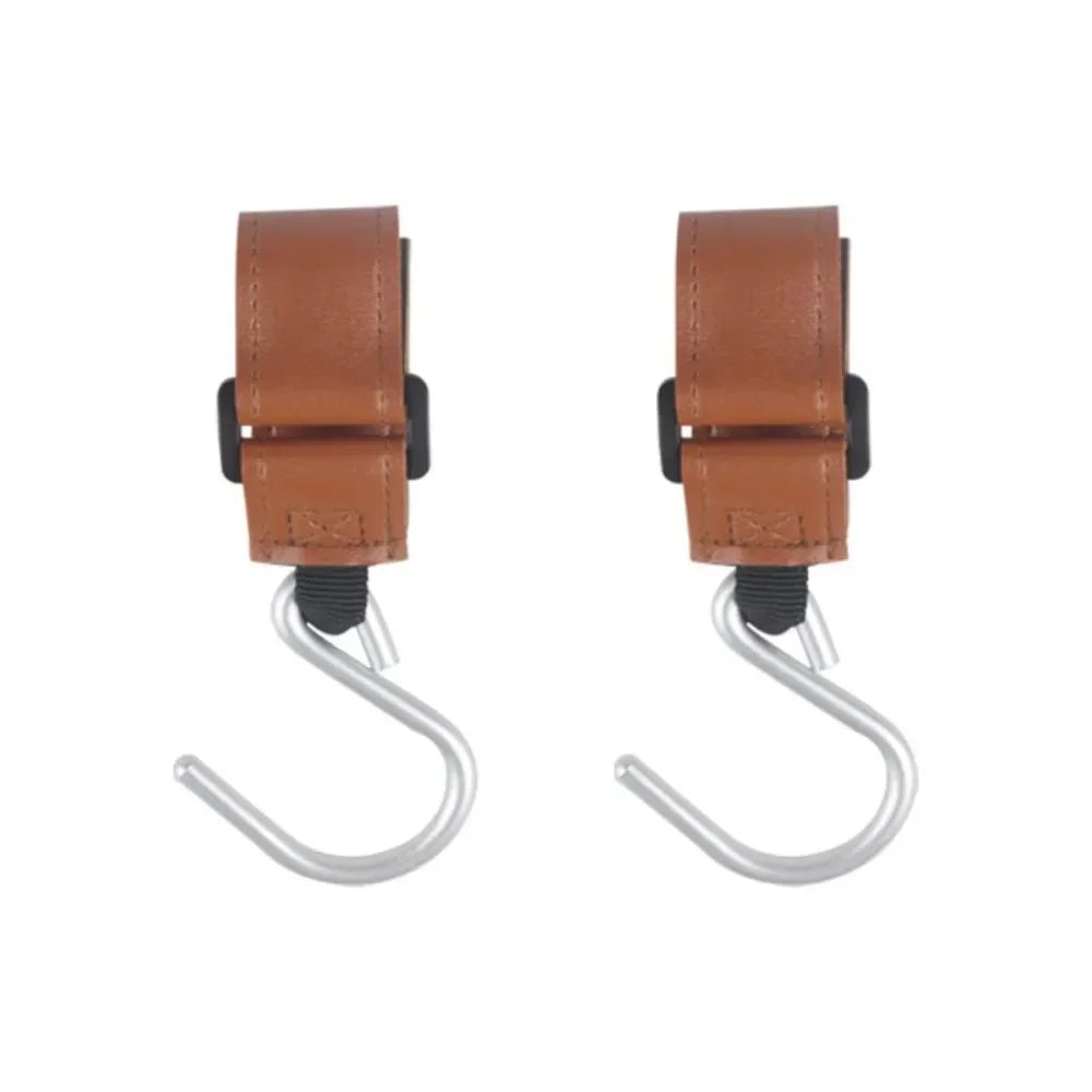 Multifunctional S Shape Baby Stroller Hooks PU Solid Color Hanging Hook Cart Organizer Cartoon Stroller Accessories Baby