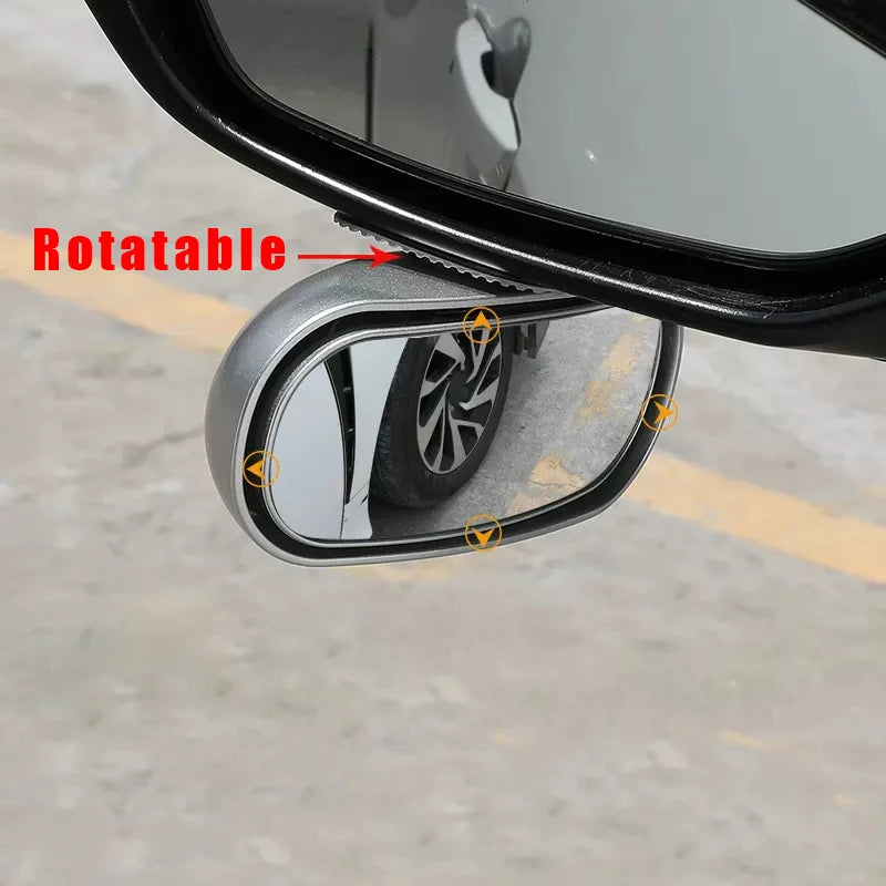 Universal Car Mirror 360° Adjustable Wide Angle Side Rear Mirrors blind spot Snap way for Parking Auxiliary Rear View Mirror