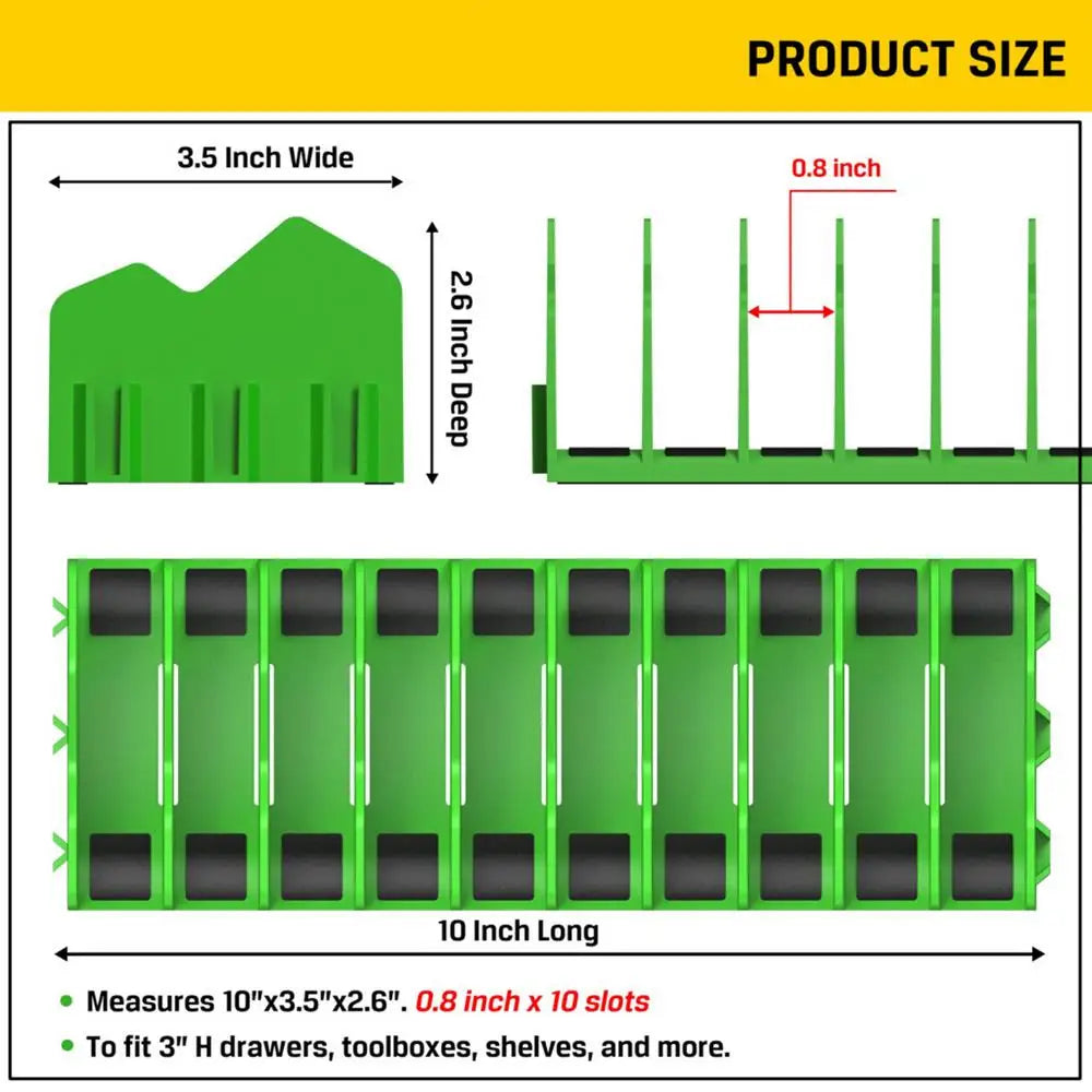 Practical plier organizer rack Holds up to ten pliers Drawer Toolbox Sturdy Pliers Tool Organizer Storage Rack Space-Saving