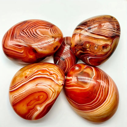 Random Natural Sardonyx Palm, Natural Polished Agate Palm Stone, Healing Crysta