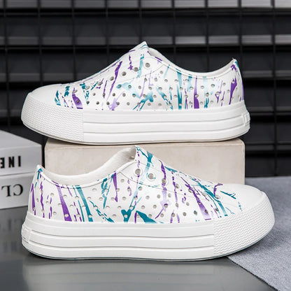 Summer Women Beach Sandal EVA External Wear Cave Sandal Big Kid Casual Shoe Heightening Sandal Thick Bottom Hole Garden Shoe