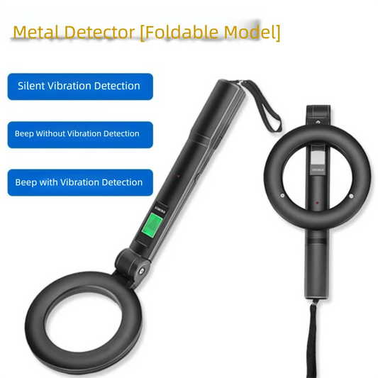High Sensitivity Foldable Metal Detector Handheld 360 Degree Handheld Metal Scanner LCD Display Precise Location Metal Finder