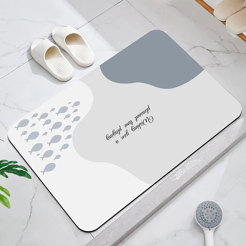 Bathroom Mat, Toilet Floor Mat, Absorbent Floor Mat, Washbasin Floor Mat, Washable Cuttable Floor Mat, Entry Door Mat, Bathtub F