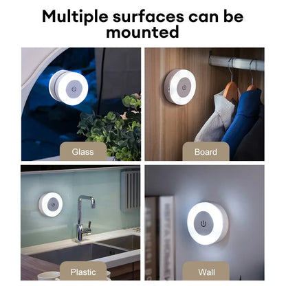 Energy Saving LED Home Appliance Sensor Night Light Home-appliance USB Rechargeable Room Decor Magnetic Wall Lamp Lighting