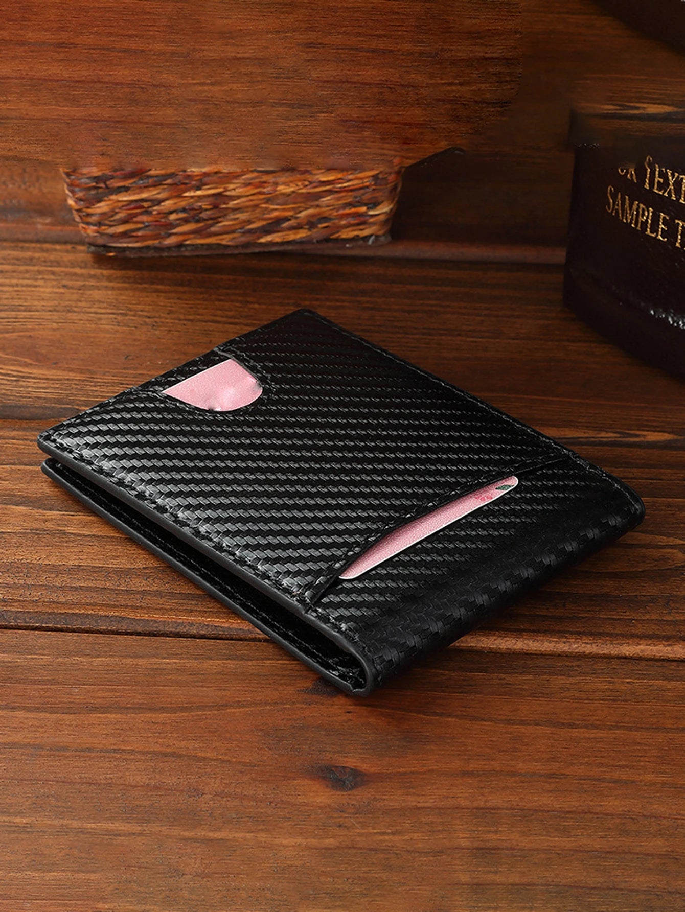Men's RFID Blocking Card Holder Bifold Wallet With Money Clip Minimalist Pocket Slim Wallet